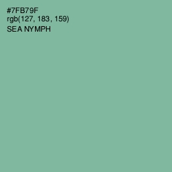#7FB79F - Sea Nymph Color Image